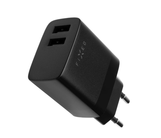 FIXED Ładowarka sieciowa 17W 2xUSB-A + kabel USB-C 1m czarny FIXC17N-2UC-BK - 1342400 - zdjęcie 5
